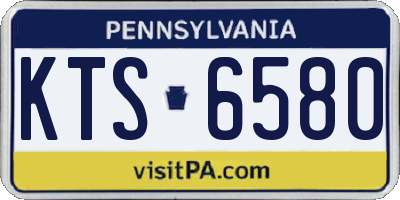PA license plate KTS6580