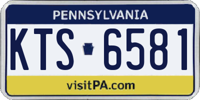PA license plate KTS6581