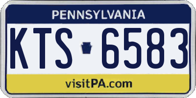 PA license plate KTS6583