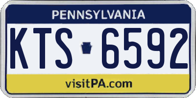 PA license plate KTS6592