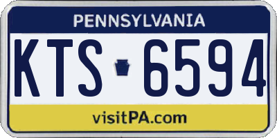 PA license plate KTS6594