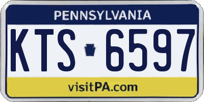 PA license plate KTS6597