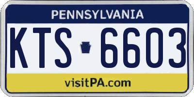 PA license plate KTS6603