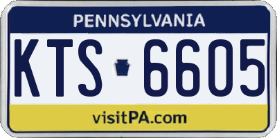 PA license plate KTS6605