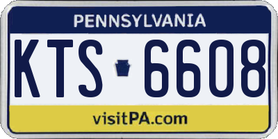 PA license plate KTS6608