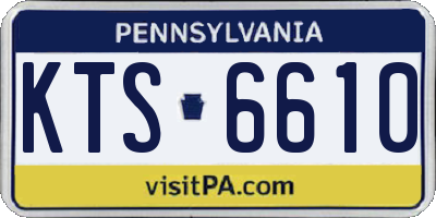 PA license plate KTS6610