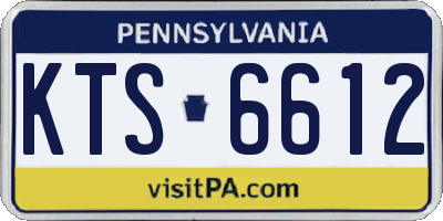 PA license plate KTS6612