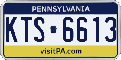 PA license plate KTS6613