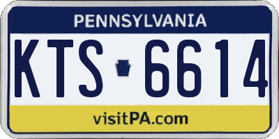 PA license plate KTS6614