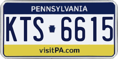 PA license plate KTS6615