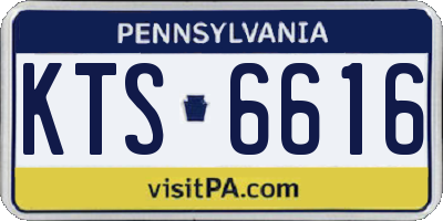 PA license plate KTS6616