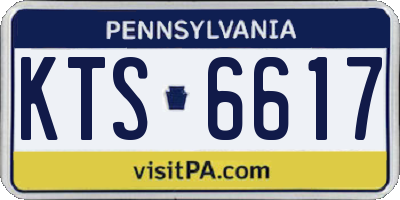 PA license plate KTS6617