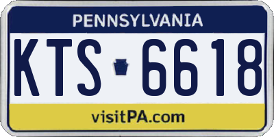 PA license plate KTS6618