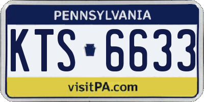 PA license plate KTS6633