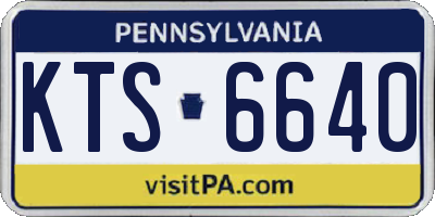 PA license plate KTS6640