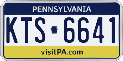 PA license plate KTS6641