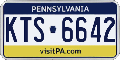 PA license plate KTS6642