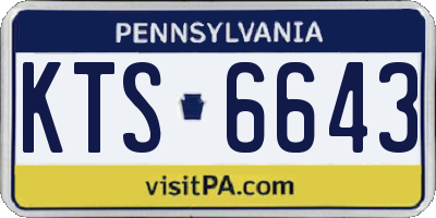 PA license plate KTS6643