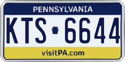 PA license plate KTS6644