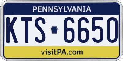 PA license plate KTS6650