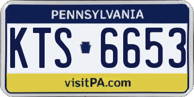 PA license plate KTS6653