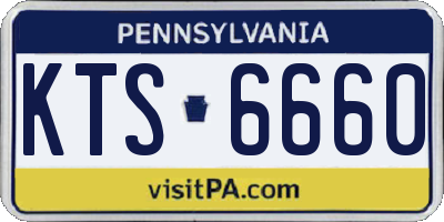 PA license plate KTS6660