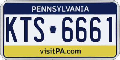 PA license plate KTS6661