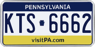 PA license plate KTS6662