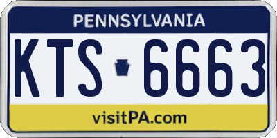PA license plate KTS6663