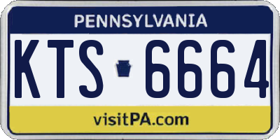 PA license plate KTS6664