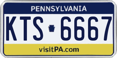 PA license plate KTS6667