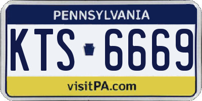 PA license plate KTS6669