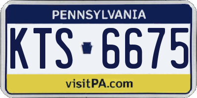 PA license plate KTS6675