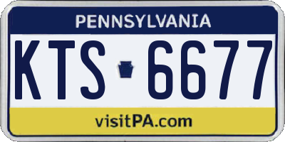 PA license plate KTS6677