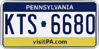 PA license plate KTS6680