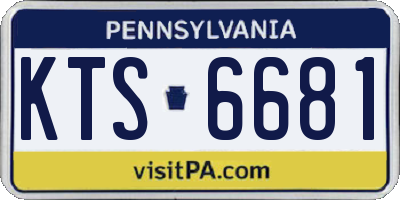 PA license plate KTS6681