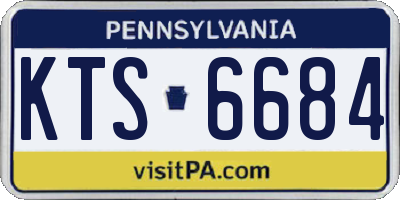 PA license plate KTS6684