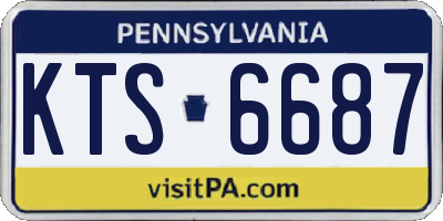 PA license plate KTS6687