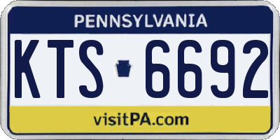 PA license plate KTS6692