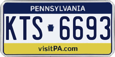 PA license plate KTS6693