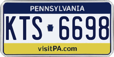 PA license plate KTS6698