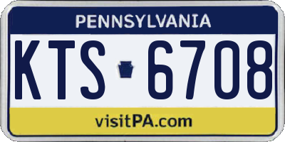 PA license plate KTS6708