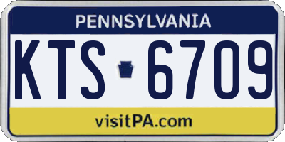 PA license plate KTS6709