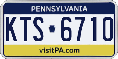 PA license plate KTS6710