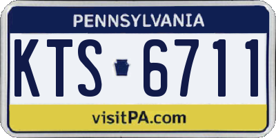 PA license plate KTS6711