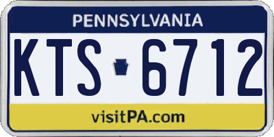 PA license plate KTS6712