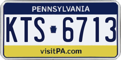 PA license plate KTS6713