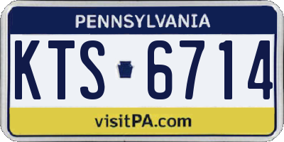 PA license plate KTS6714