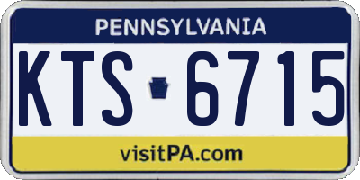 PA license plate KTS6715
