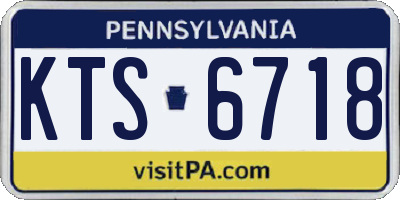 PA license plate KTS6718
